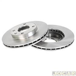 Disco de freio - TRW - <b>Chevrolet Astra Hatch GL 1.8 MPFI 2P de 1998 at 2001</b> - Monza/Kadett/Ipanema 1982 at 1998 - Corsa 1999 at 2012 - Celta 1.4 2000 at 2010 - 236mm - ventilado - dianteiro - par - RCDI00880