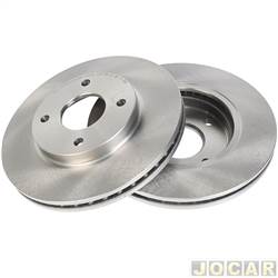 Disco de freio - TRW - <b>Ford Fiesta Hatch Titanium 1.6 16V PowerShift Flex 4P - New Fiesta de 2013 at 2019</b> - Ka 2014 at 2021 - New Fiesta 2011 at 2019 - 258mm - dianteiro - par - RCDI08420