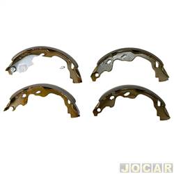 Sapata de freio - ROC - <b>Volkswagen up! MPI 1.0 12V Flex 4P de 2019 at 2021</b> - Fox 2015 em diante - C/ HASTE - medida 200X40mm - jogo - 72387
