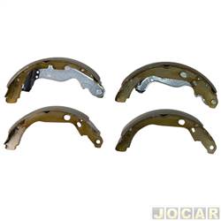 Sapata de freio - ROC - <b>Renault Duster Tech Road II 4X2 2.0 16V Hi-Flex 4P de 2013 at 2015</b> - Duster/Oroch 2.0 4x4 2011 at 2016 - COM HASTE - 228X42mm - jogo - 72379