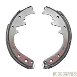Sapata de freio - ROC - <b>Chevrolet S10 Cabine Simples 4X2 2.2 MPFI gasolina de 1997 at 2000</b> - S10/Blazer 1995 em diante - 279,4 X 52 X 4,6/5,0MM - jogo - 23711
