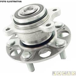 Cubo de roda - IMA - <b>Honda Civic Sedan LXL C-MT 1.8 16V Flex 4P de 2009 at 2011</b> - Honda Civic 2007 at 2011 - com rolamento - forjado - com ABS - traseiro - cada (unidade) - AL-895