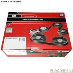 Kit da correia para comando de vlvulas - Gates - <b>Fiat Palio Hatch EX 1.0 mpi 8V Fire 2P de 2000 at 2003</b> - Palio/Siena Fire 1.0 8v 2001 em diante - cada (unidade) - KS200