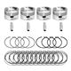 Pisto com anel - Metal Leve - Fiat Palio Hatch ELX 1.0 mpi 2P de 1998 at 2000 - Palio ELX 1998 at 2010 - Idea 2005 at 2010 - jogo - SP&A9222-0,40