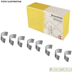 Bronzina da biela - Metal Leve - <b>Fiat Palio Hatch EX 1.0 mpi 2P de 1998 at 2000</b> - Uno 1995 em diante/Palio 1996 em diante 1.0 8/16v fire flex - jogo - SBB-344-J-0,25