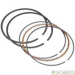 Anel de segmento - Frontier - <b>Volkswagen Fox 1.6 8V Plus Total Flex 2P de 2003 at 2010</b> - Kombi 1.4 2005 at 2014 - Golf 1.6 2005 at 2014 - stander - cada (unidade) - 23380