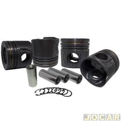 Pisto Motor - Frontier - <b>Kia Bongo Cabine Simples STD RS K-798 2.5 TD TB-IC 4x2 cmbio manual de 2020 at 2023</b> - Bongo 2.5 2012 em diante - standard com canaleta de ao - galeria de refrigerao - motor D4CB - jogo - 71599
