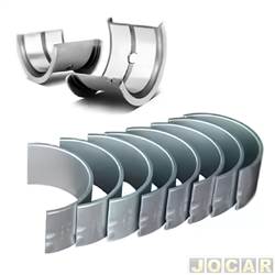 Bronzina da biela - Frontier - <b>Fiat Idea Attractive 1.4 8V Flex de 2010 at 2016</b> - Palio/Wekeend/Siena/Doblo/Strada/Idea 1.3 1.4 8v 16v - motor fire - 0,75 - jogo - 24058