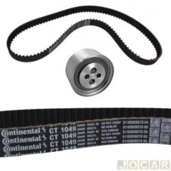 Kit da correia para comando de vlvulas - Continental ContiTech - <b>Fiat Palio Hatch EX Five 1.0 mpi 8V Fire 4P de 2002 at 2003</b> - Palio 1.0 Fire 2000 at 2009 - cada (unidade) - CT1049K2