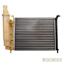 Radiador do motor - Valeo - <b>Fiat Palio Hatch EDX 1.0 mpi 2P de 1996 at 1999</b> - Palio 1.0 1996 at 1998 - para modelos sem ar condicionado - cada (unidade) - 6TA075A