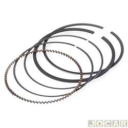 Anel de segmento - Frontier - <b>Fiat Palio Hatch Fire Way 1.0 8V Flex 4P de 2014 at 2017</b> - Palio/Uno 1.0 2010 em diante - standard - medidas: 70,0 x 1,0 x 1,0 x 1,5 - cada (unidade) - 28719