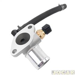 Carcaa para vlvula termosttica - Drivetec - Kia Bongo Cabine Simples K-2500 DLX 2.5 4X2 Turbo diesel de 2010 at 2012 - HR/Bongo 2.5 2005 at 2012 - com sensor - cada (unidade) - 73628