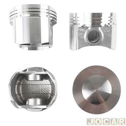 Pisto Motor - Frontier - <b>Fiat Palio Hatch ELX 1.0 8V Flex 2P de 2007 at 2011</b> - Uno/Palio 1.0 8v 2006 em diante - Stander com pino - jogo - 24396