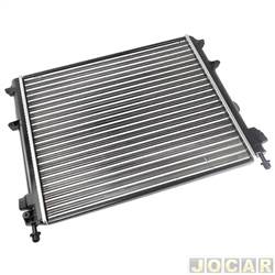 Radiador do motor - Frontier - <b>Renault Clio Hatch Expression 1.0 16V Hi-Flex 2P de 2005 at 2007</b> - Logan/Sandero 2007 at 2012 - <b>com e sem ar condicionado</b> - cada (unidade) - 74552