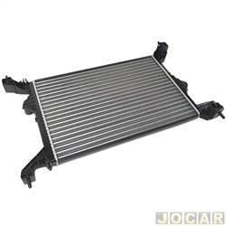 Radiador do motor - Frontier - Chevrolet Onix Hatch LT 1.4 8V cmbio manual SPE/4 Flex 4P de 2012 at 2016 - Cobalt 2011 at 2015 - Onix/Prisma 2012 at 2016 - para modelos com transmisso manual e ar condicionado - cada (unidade) - 74537