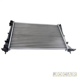 Radiador do motor - Frontier - Fiat Linea Essence 1.8 16V Dualogic Flex 4P de 2011 at 2012 - Linea/Punto 1.6/1.8 2008 at 2012 - para modelos com e sem  ar cond. e transm. manual e automt. - cada (unidade) - 73675