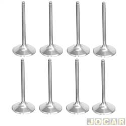 Vlvula de admisso - Frontier - <b>Renault Clio Hatch Expression 1.0 16V Hi-Flex 4P de 2005 at 2008</b> - Clio/Kangoo 1.0 16v 1999 em diante - 8 peas - motor D4D - cada (unidade) - 70979