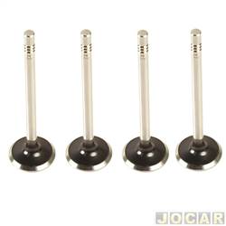 Vlvula de escape - Frontier - <b>Volkswagen Kombi Standard 1.4 Total Flex motor a gua de 2005 at 2014</b> - Kombi 1.4 2005 at 2014 - 4 peas - motor 1.4/1.6 8V RSH EA111 FLEX - 28 x 6 x 99,6mm - jogo - 70970