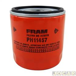 Filtro de leo - Fram - <b>Volkswagen up! Move 1.0 TSI 12V Flex 4P de 2015 at 2017</b> - A3/Q3/Golf/Jetta/Polo/Nivus/Virtus 2013 em diante - motores 1.0 e 1.4 - cada (unidade) - PH11457
