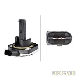 Sensor do nivel de leo - Hella - <b>Audi A4 Avant 3.0 V6 30V Multitronic 4P de 2002 at 2006</b> - Touareg 2003 at 2010 - cada (unidade) - 6PR008079041