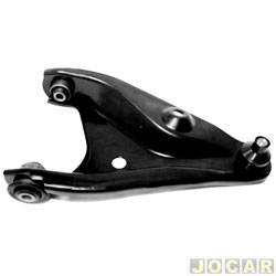 Bandeja da suspenso - Nakata - <b>Renault Logan Expression 1.6 8V Hi-Torque Flex de 2007 at 2013</b> - Logan/Sandero 2007 at 2013 - com bucha - dianteira - lado do passageiro - cada (unidade) - NBJ6010D
