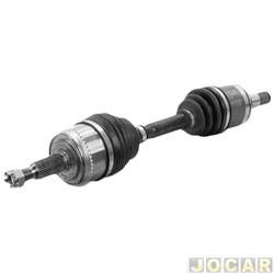 Semi eixo - Autotec - <b>Mitsubishi L-200 Cabine Dupla Triton HPE 4X4 AT 3.5 V6 Flex de 2012 at 2017</b> - L-200 Triton 2007 at 2018 - com ABS - lado do motorista - cada (unidade) - 27060