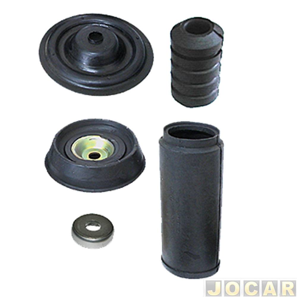Kit do amortecedor dianteiro - Jahu - Escort 1987 até 1992 - Apollo 1990 até 1992 - completo para um lado - borracha - jogo - 10736-8