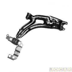 Bandeja da suspenso - alternativo - Axios - <b>Fiat Palio Hatch EX 1.0 mpi 2P de 1998 at 2000</b> - Palio/Weekend/Siena 1996 at 2001 - com bucha, mancal e sem piv - dianteira - inferior - lado do passageiro - cada (unidade) - 044.1216