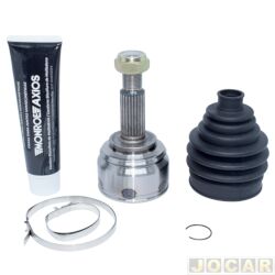 Junta homocintica - Axios - <b>Renault Sandero Stepway Rip Curl 1.6 16V Hi-Flex de 2012 at 2014</b> - Logan/Sandero 1.6 16V 2007 at 2013 - fixa - lado roda - cmbio manual - dianteira - lado do passageiro - cada (unidade) - LT30121