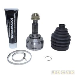 Junta homocintica - Axios - <b>Renault Logan Expression 1.6 8V Hi-Power Flex de 2013 at 2017</b> - Logan/Sandero 1.0/1.6 8/16V 2014 at 2019 - fixa - lado roda - cmbio manual - com ABS - dianteira - lado do motorista - cada (unidade) - LT30128