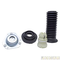 Kit do amortecedor dianteiro - Axios - <b>Ford Ka Tecno 1.0 12V Flex 4P de 2018 at 2021</b> - Ka/Ka+ 2014 at 2021 - completo para um lado - para carros com barra - cada (unidade) - LT90048