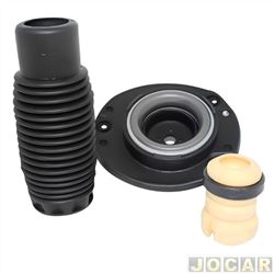 Kit do amortecedor dianteiro - Axios - <b>Peugeot 206 Hatch Presence 1.4 8V Flex 2P de 2005 at 2006</b> - 206 1998 at 2008 - completo para um lado - com rolamento - lado do motorista - cada (unidade) - LT90092