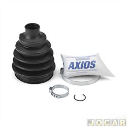Kit reparo junta homocintica - Axios - <b>Ford Fiesta Hatch GLX 1.6 mpi 2P de 2000 at 2002</b> - Ka 1997 at 2007 - Fiesta 1999 at 2002 - lado roda - com graxa - cada (unidade) - 541.2389
