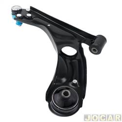 Bandeja da suspenso - Allen - <b>Chevrolet Onix Hatch Effect 1.4 8V cmbio manual Econo.Flex 4P de 2017 at 2019</b> - Onix/Prisma 2012 at 2019 - Cobalt 2011 at 2020 - com piv e bucha - lado do passageiro - cada (unidade) - 73967