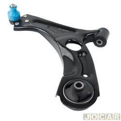 Bandeja da suspenso - Allen - <b>Chevrolet Onix Hatch Effect 1.4 8V cmbio manual Econo.Flex 4P de 2017 at 2019</b> - Onix/Prisma 2012 at 2019 - Cobalt 2011 at 2020 - com piv e bucha - lado do motorista - cada (unidade) - 73966