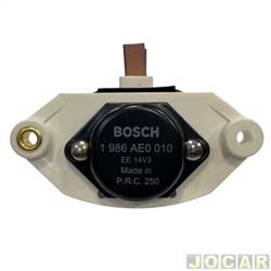 Regulador de voltagem - Bosch - <b>Ford Escort GL 1.8 mpi 16V 4P - hatch de 1996 at 2003</b> - Bandeirante 1988 at 1995 - campo positivo - 14V - 55A - cada (unidade) - 1986AE0010