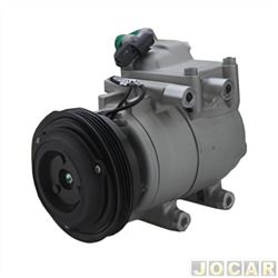 Compressor de ar condicionado - Valeo - <b>Hyundai Tucson GL 4X2 AT 2.0 16V Flex 4P de 2012 at 2016</b> - Tucson 2.0 2006 at 2016 - modelos Flex - cada (unidade) - 812631