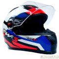 Capacete Moto - FW3 capacetes - GTX Super - vermelho com azul e branco - n56 - cada (unidade) - 8510256
