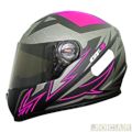 Capacete para motociclista - FW3 - GT2 preto fosco - rosa fosco - N58 - cada (unidade) - 3400358