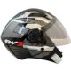 Capacete para motociclista - FW3 - X-open up fox - grafite com culos - N56 - cada (unidade) - 9600356
