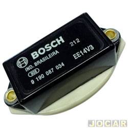 Regulador de voltagem - Bosch - <b>Chevrolet Monza Sedan SLE 1.8 EFI 4P de 1991 at 1993</b> - Gol/Voyage/Saveiro 1988 at 1997 - campo positivo 12v 75a - cada (unidade) - 1986AE0009